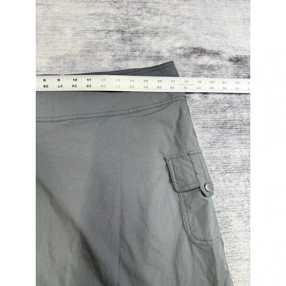 Royal Robbins Discovery Skirt Gray Sz 10 Cargo Pocket Flounce Hem Gorpcore